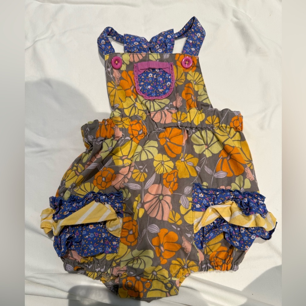 Matilda Jane Floral Kids One Piece - Yellow, Orange, Purple
